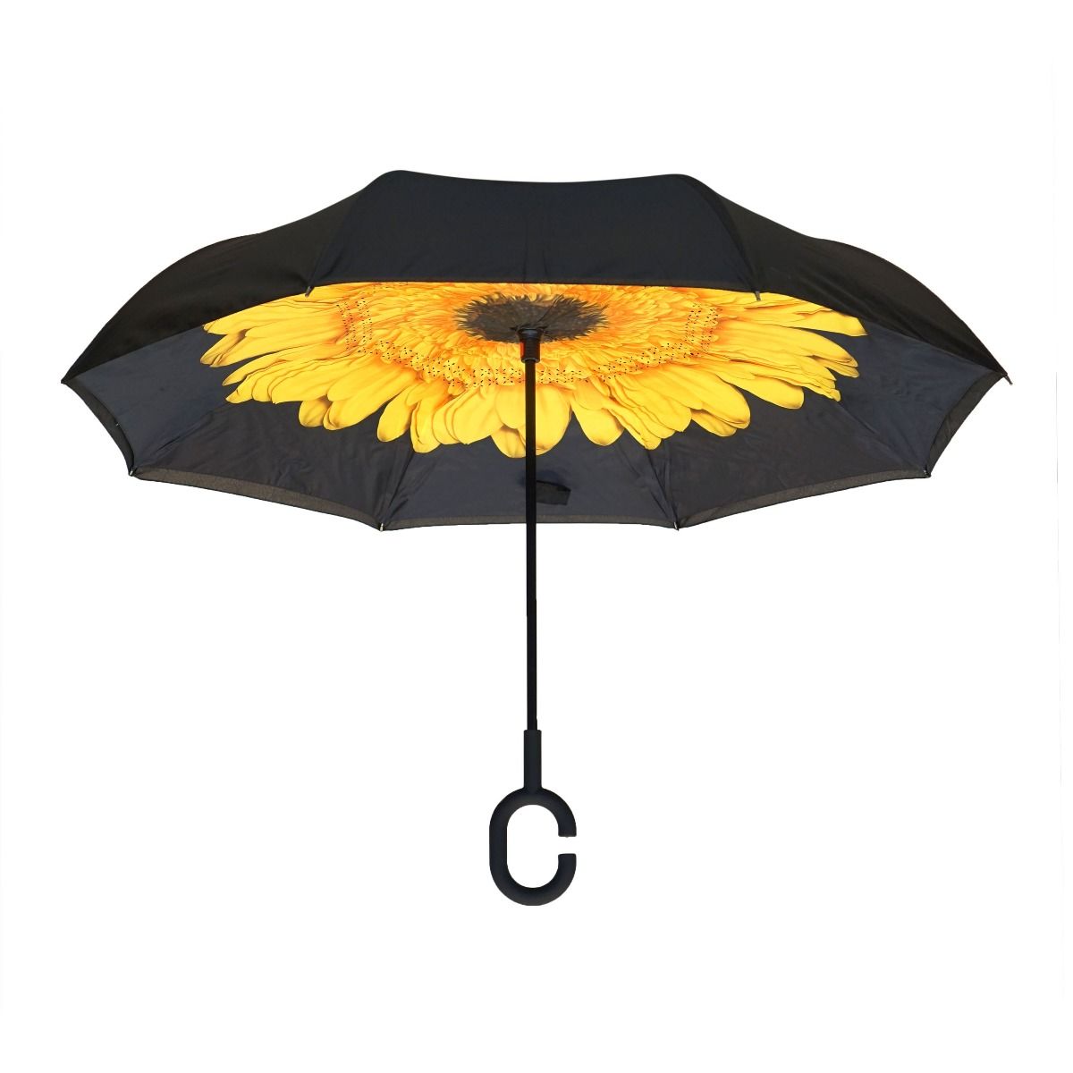 Topsy Turvy Designer Umbrellas - Drip Free Windproof - Sunflower - Senior.com Umbrellas